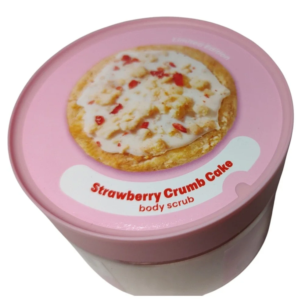 New Dove X Crumbl Strawberry Crumb Cake‎ Exfoliating Body Scrub Pink 15oz